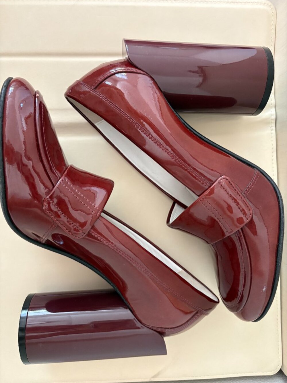 Maison Margiela Burgundy Extended Heel Pump EU 38
